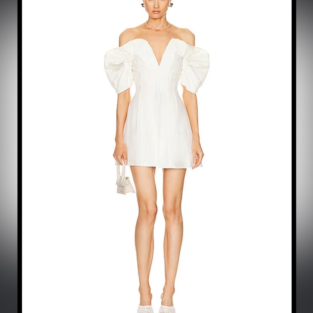 A darling off the shoulder dress worn 1x